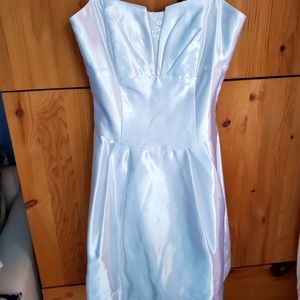Jessica McClintock for Gunne Sax Vintage White Satin Formal Dress size 3